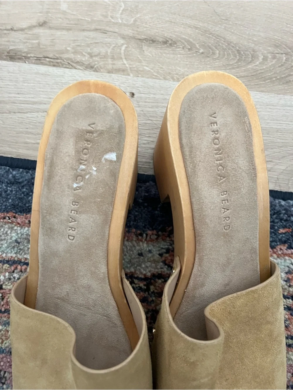 Veronica Beard Hannalee Platform Sandals in Desert Suede